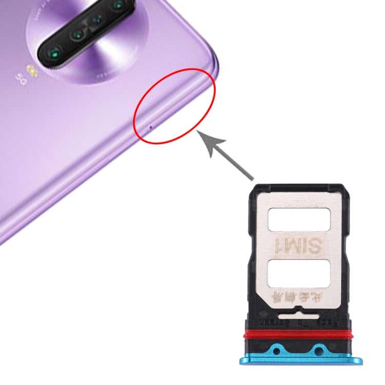 SIM Card Tray + SIM Card Tray for Xiaomi Redmi K30 Pro(Blue) - Card Tray by buy2fix | Online Shopping UK | buy2fix