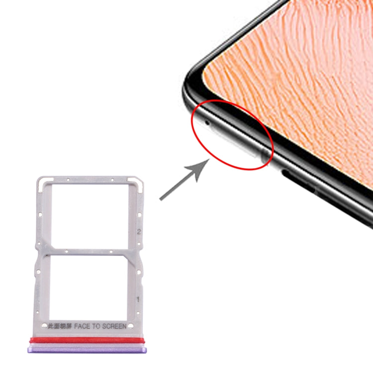 SIM Card Tray + SIM Card Tray for Xiaomi Redmi K30 5G(Purple) - Card Tray by buy2fix | Online Shopping UK | buy2fix