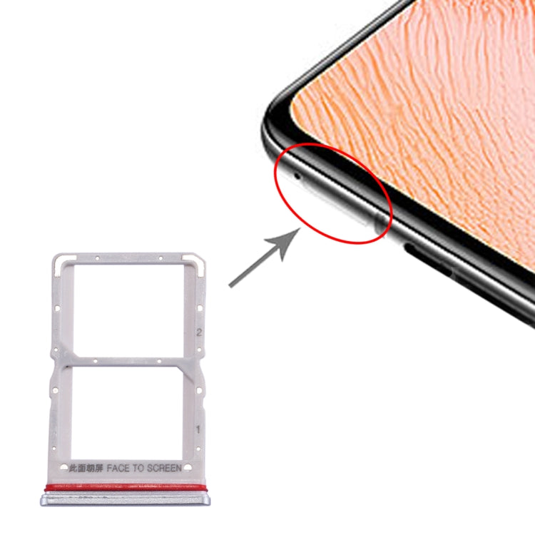 SIM Card Tray + SIM Card Tray for Xiaomi Redmi K30 5G(Silver) - Card Tray by buy2fix | Online Shopping UK | buy2fix