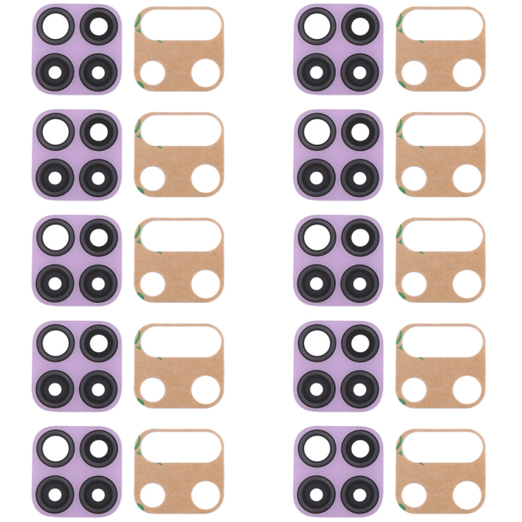 For Huawei P40 Lite  10pcs Original Back Camera Lens (Pink) - Camera Series by buy2fix | Online Shopping UK | buy2fix
