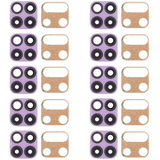 For Huawei P40 Lite  10pcs Original Back Camera Lens (Pink) - Camera Series by buy2fix | Online Shopping UK | buy2fix