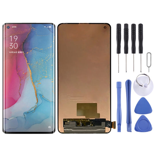 Original AMOLED-Material LCD-Bildschirm und Digitizer-Vollmontage für OnePlus 8 (Schwarz)