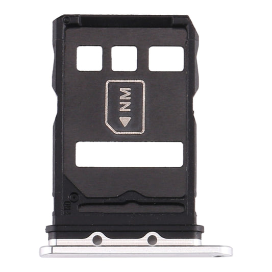 SIM Card Tray + NM Card Tray for Huawei P40 (Silver) by buy2fix