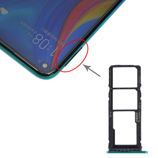SIM Card Tray + SIM Card Tray + Micro SD Card Tray for Huawei Enjoy 10 / Honor Play 3 (Green) - Card Tray by buy2fix | Online Shopping UK | buy2fix