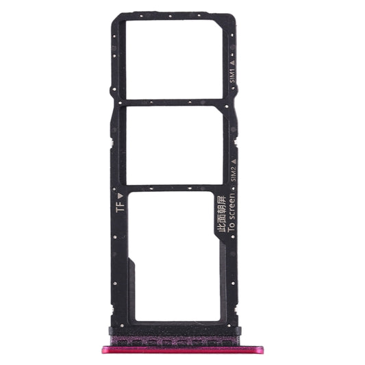 SIM Card Tray + SIM Card Tray + Micro SD Card Tray for Huawei Enjoy 10 / Honor Play 3 (Purplish Red) by buy2fix