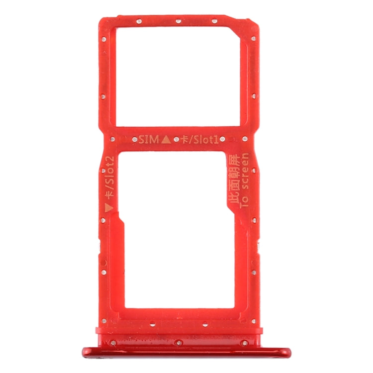 SIM Card Tray + SIM Card Tray / Micro SD Card Tray for Huawei Enjoy 10 Plus (Red) by buy2fix