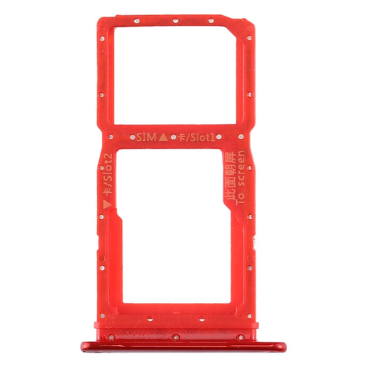 SIM Card Tray + SIM Card Tray / Micro SD Card Tray for Huawei Enjoy 10 Plus (Red) by buy2fix