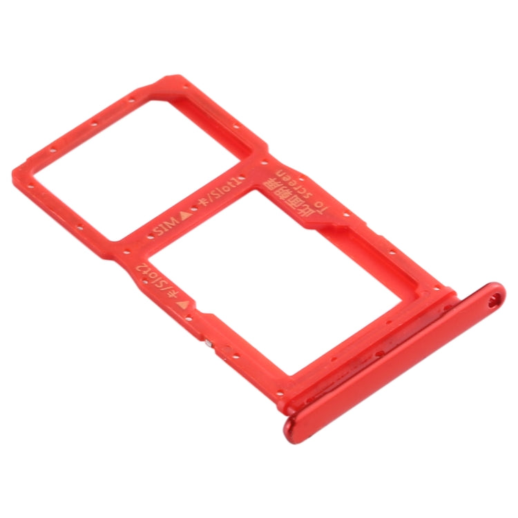 SIM Card Tray + SIM Card Tray / Micro SD Card Tray for Huawei Enjoy 10 Plus (Red) by buy2fix
