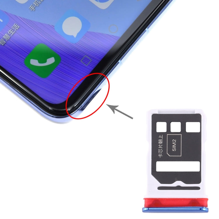 SIM Card Tray + SIM Card Tray for Honor V30 Pro / Honor V30(Blue) by buy2fix