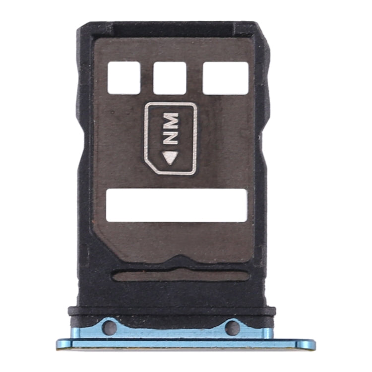SIM Card Tray + NM Card Tray for Huawei Mate 30 (Blue) by buy2fix