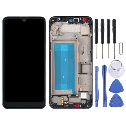 LCD Screen and Digitizer Full Assembly with Frame for LG Q60 X525ZA X525BAW X525HA X525ZAW / LG X6 2019 LMX625N X625N X525,Single SIM (Black) - For LG by buy2fix | Online Shopping UK | buy2fix