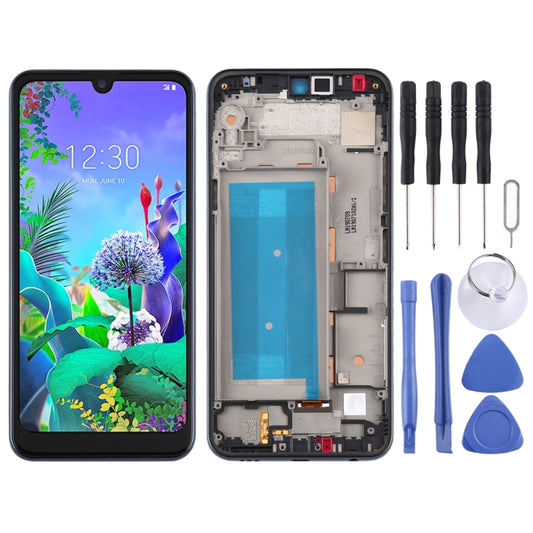 Original LCD Screen for LG Q60,Double SIM Digitizer Full Assembly with Frame(Black) - For LG by buy2fix | Online Shopping UK | buy2fix