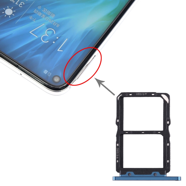 SIM Card Tray + SIM Card Tray for Huawei Honor 20S (Dark Blue) by buy2fix