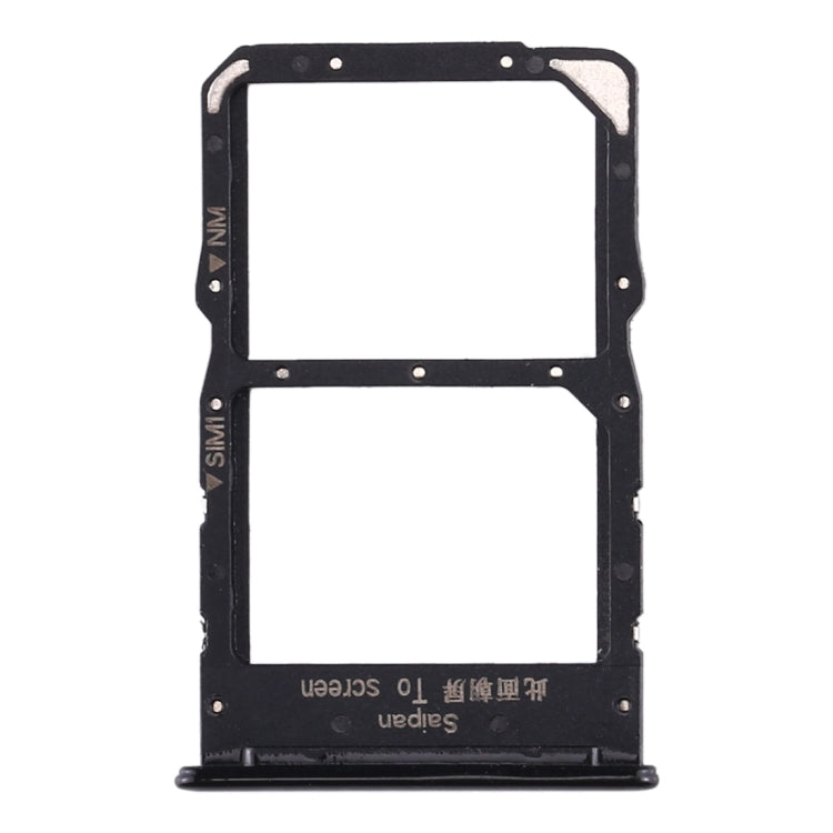 SIM Card Tray + NM Card Tray for Huawei Nova 5z / Nova 5i Pro (Black) by buy2fix