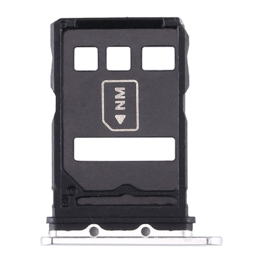 SIM Card Tray + NM Card Tray for Huawei P40 (White) by buy2fix