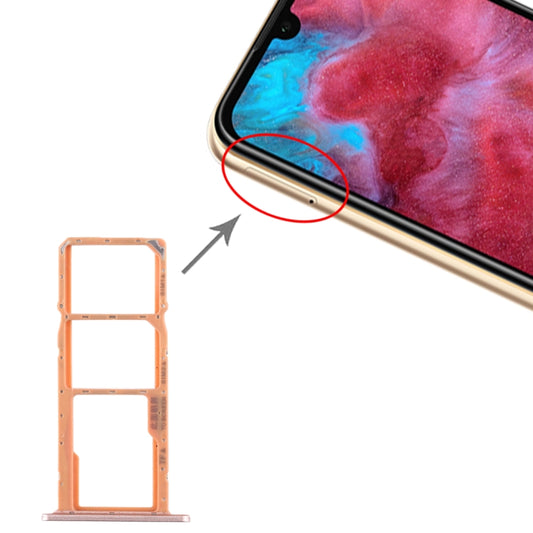 SIM Card Tray + SIM Card Tray + Micro SD Card Tray for Huawei Honor Play 3e (Gold) by buy2fix