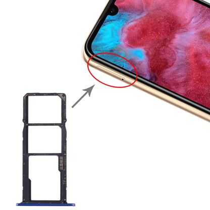 SIM Card Tray + SIM Card Tray + Micro SD Card Tray for Huawei Honor Play 3e (Blue) by buy2fix