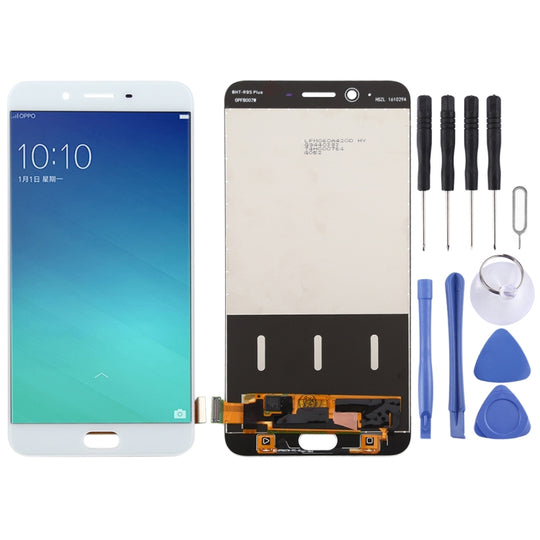 Écran LCD d'origine et numériseur complet pour OPPO R11 Plus (blanc)