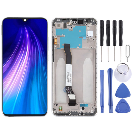 LCD Screen and Digitizer Full Assembly with Frame for Xiaomi Redmi Note 8(Silver) - LCD Screen by buy2fix | Online Shopping UK | buy2fix