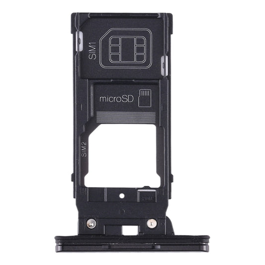 SIM Card Tray + SIM Card Tray + Micro SD Card Tray for Sony Xperia XZ2(Black) - Card Tray by buy2fix | Online Shopping UK | buy2fix
