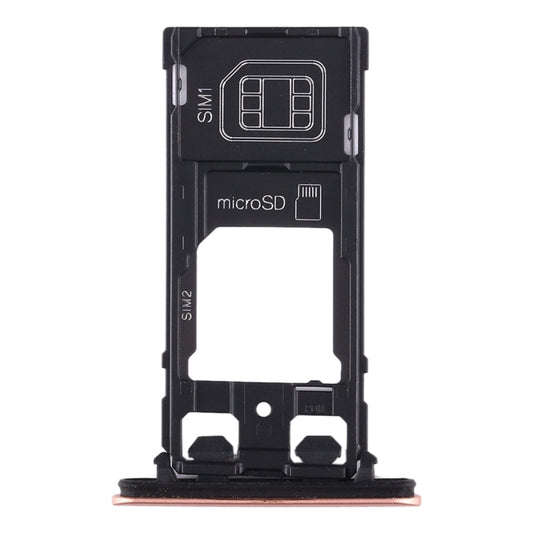 SIM Card Tray + SIM Card Tray + Micro SD Card Tray for Sony Xperia XZ2 Compact(Brown) - Card Tray by buy2fix | Online Shopping UK | buy2fix