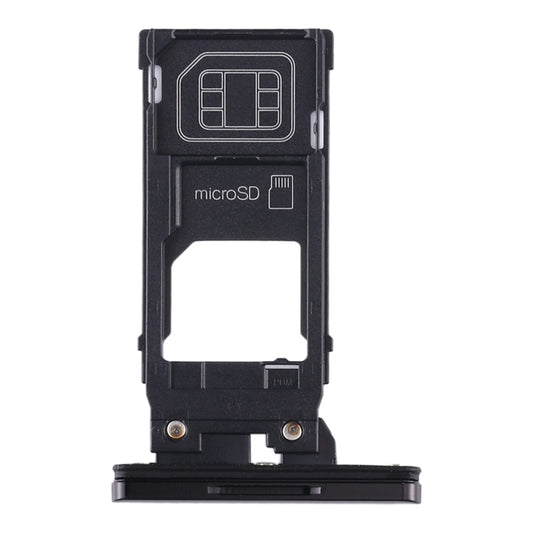 SIM Card Tray + Micro SD Card Tray for Sony Xperia XZ3(Black) - Card Tray by buy2fix | Online Shopping UK | buy2fix