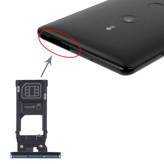 Plateau de carte SIM + plateau de carte Micro SD pour Sony Xperia XZ3 (vert)