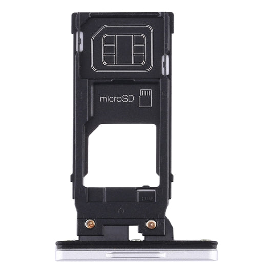 SIM Card Tray + Micro SD Card Tray for Sony Xperia XZ3(White) - Card Tray by buy2fix | Online Shopping UK | buy2fix
