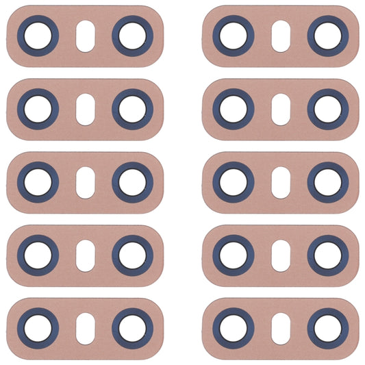 10 PCS Back Camera Lens with Adhesive for LG G6 H870/H871/H872/ LS993(Gold) - For LG by buy2fix | Online Shopping UK | buy2fix