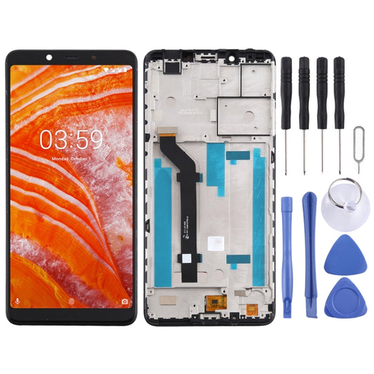 TFT LCD Screen for Nokia 3.1 Plus TA-1118 Digitizer Full Assembly with Frame (Black) - LCD Screen by buy2fix | Online Shopping UK | buy2fix