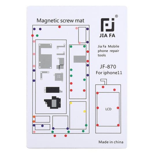 JIAFA JF-870 Magnetic Pad Screw Board for iPhone 11 - Working Mat by JIAFA | Online Shopping UK | buy2fix
