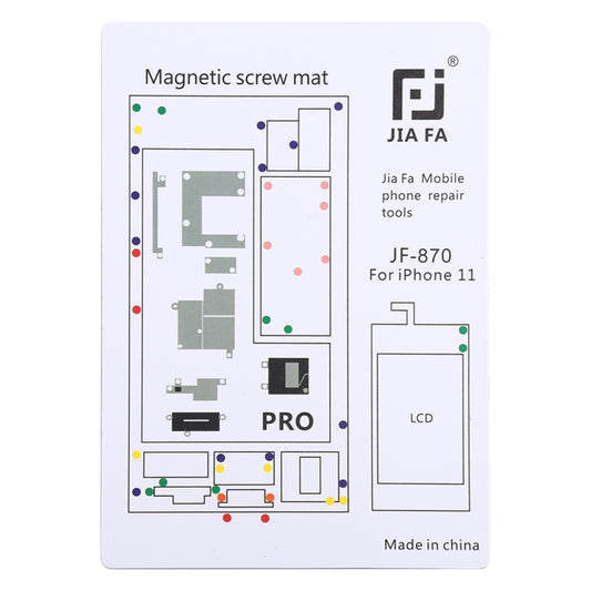 JIAFA JF-870 Magnetic Pad Screw Board for iPhone 11 Pro - Working Mat by JIAFA | Online Shopping UK | buy2fix