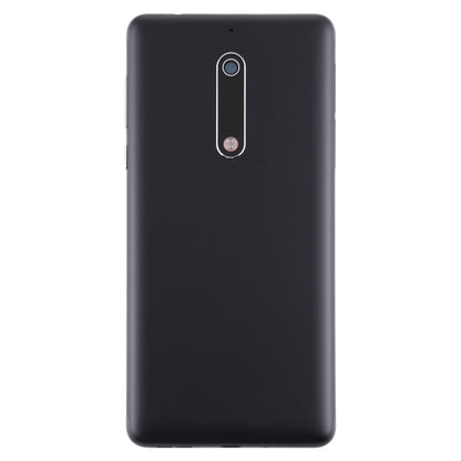 Battery Back Cover with Power & Volume Button Flex Cable & Camera Lens Cover for Nokia 5 TA-1024 TA-1027 TA-1044 TA-1053(Black) - Back Cover by buy2fix | Online Shopping UK | buy2fix