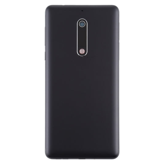 Battery Back Cover with Power & Volume Button Flex Cable & Camera Lens Cover for Nokia 5 TA-1024 TA-1027 TA-1044 TA-1053(Black) - Back Cover by buy2fix | Online Shopping UK | buy2fix