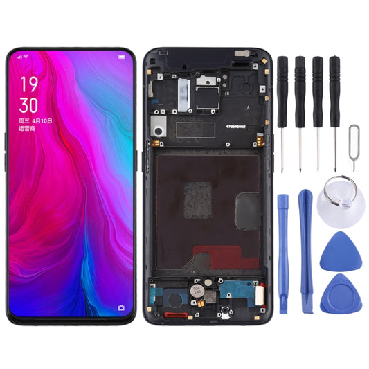 Original LCD Screen for OPPO Reno Digitizer Full Assembly with Frame (Black) - LCD Screen by buy2fix | Online Shopping UK | buy2fix