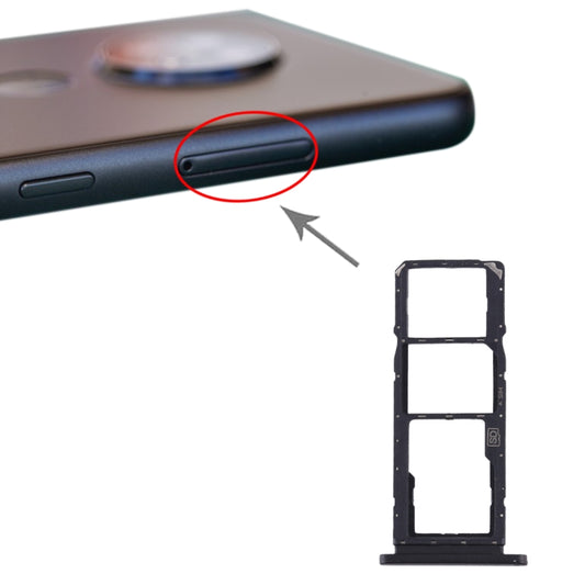 SIM Card Tray + SIM Card Tray + Micro SD Card Tray for Nokia 7.2 / 6.2 TA-1196 TA-1198 TA-1200 TA-1187 TA-1201(Black) - Card Tray by buy2fix | Online Shopping UK | buy2fix