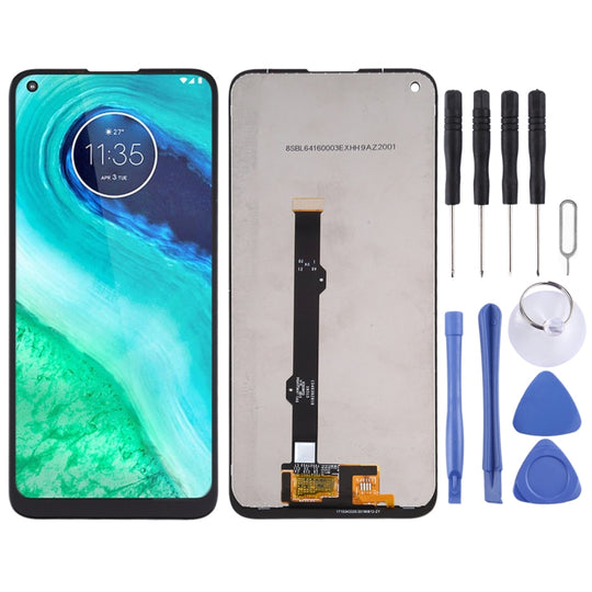LCD-Bildschirm und Digitizer-Vollmontage für Motorola Moto G8 (Schwarz)