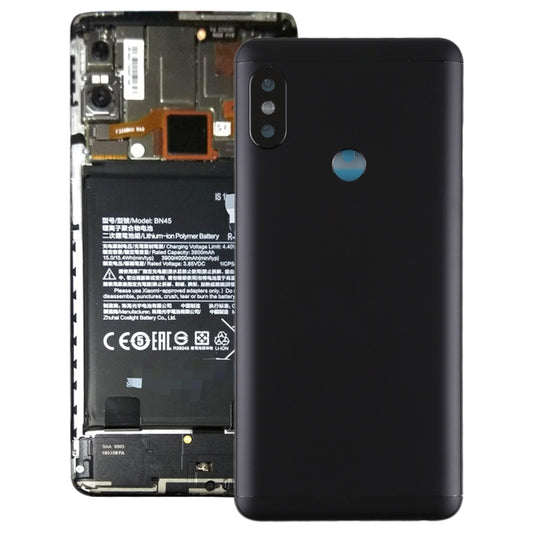 Back Cover with Camera Lens & Side Keys for Xiaomi Redmi Note 5(Black) - Back Cover by buy2fix | Online Shopping UK | buy2fix