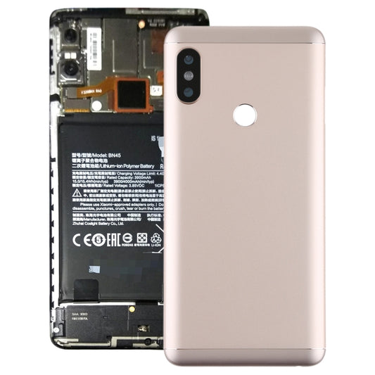 Back Cover with Camera Lens & Side Keys for Xiaomi Redmi Note 5(Gold) - Back Cover by buy2fix | Online Shopping UK | buy2fix