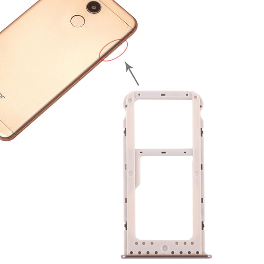 SIM Card Tray + SIM Card Tray / Micro SD Card Tray for Huawei Honor V9 Play (Gold) - Card Tray by buy2fix | Online Shopping UK | buy2fix