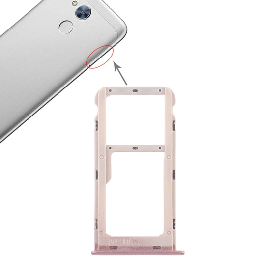 SIM Card Tray + SIM Card Tray / Micro SD Card Tray for Huawei Honor 6A (Pink) - Card Tray by buy2fix | Online Shopping UK | buy2fix