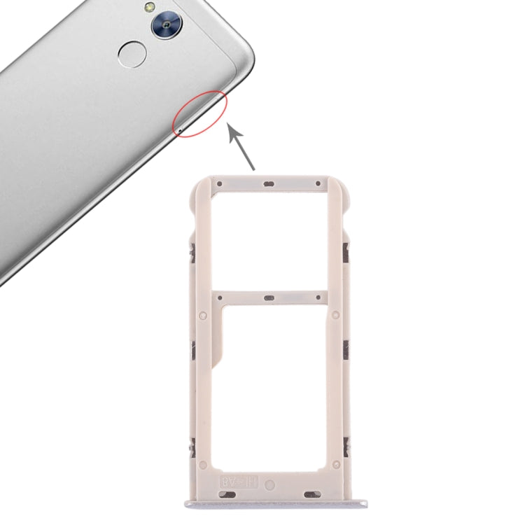 SIM Card Tray + SIM Card Tray / Micro SD Card Tray for Huawei Honor 6A (Silver) by buy2fix