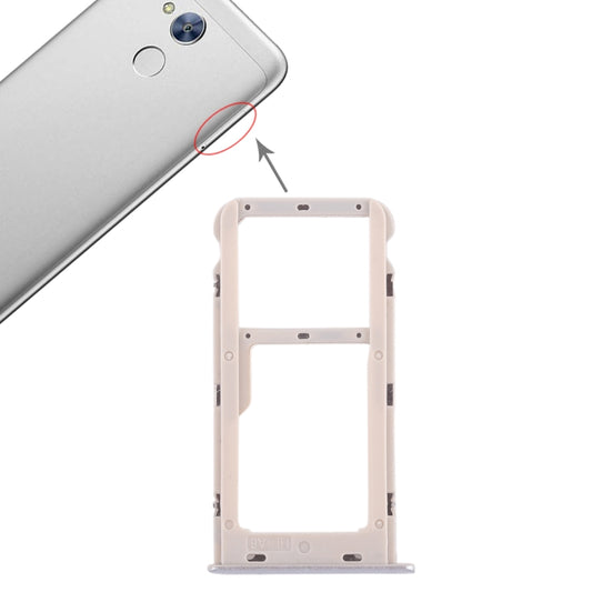 SIM Card Tray + SIM Card Tray / Micro SD Card Tray for Huawei Honor 6A (Silver) - Card Tray by buy2fix | Online Shopping UK | buy2fix