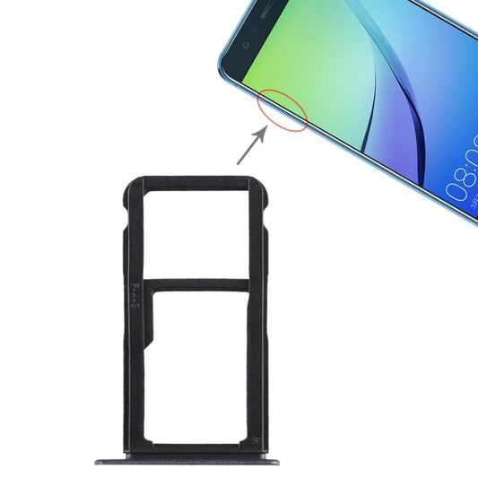 SIM Card Tray + SIM Card Tray / Micro SD Card Tray for Huawei Nova Lite (Blue) - Card Socket by buy2fix | Online Shopping UK | buy2fix