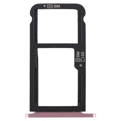 SIM Card Tray + SIM Card Tray / Micro SD Card Tray for Huawei Enjoy 6s (Pink) - Card Socket by buy2fix | Online Shopping UK | buy2fix