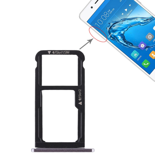 SIM Card Tray + SIM Card Tray / Micro SD Card Tray for Huawei Enjoy 6s (Grey) - Card Socket by buy2fix | Online Shopping UK | buy2fix