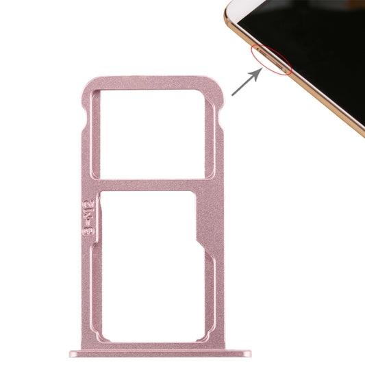 SIM Card Tray + SIM Card Tray / Micro SD Card for Huawei G9 Plus (Pink) - Card Socket by buy2fix | Online Shopping UK | buy2fix
