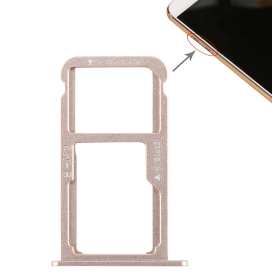 SIM Card Tray + SIM Card Tray / Micro SD Card for Huawei G9 Plus (Gold) - Card Socket by buy2fix | Online Shopping UK | buy2fix