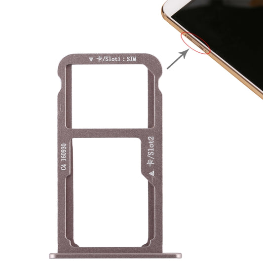 SIM Card Tray + SIM Card Tray / Micro SD Card for Huawei G9 Plus (Mocha Gold) - Card Socket by buy2fix | Online Shopping UK | buy2fix