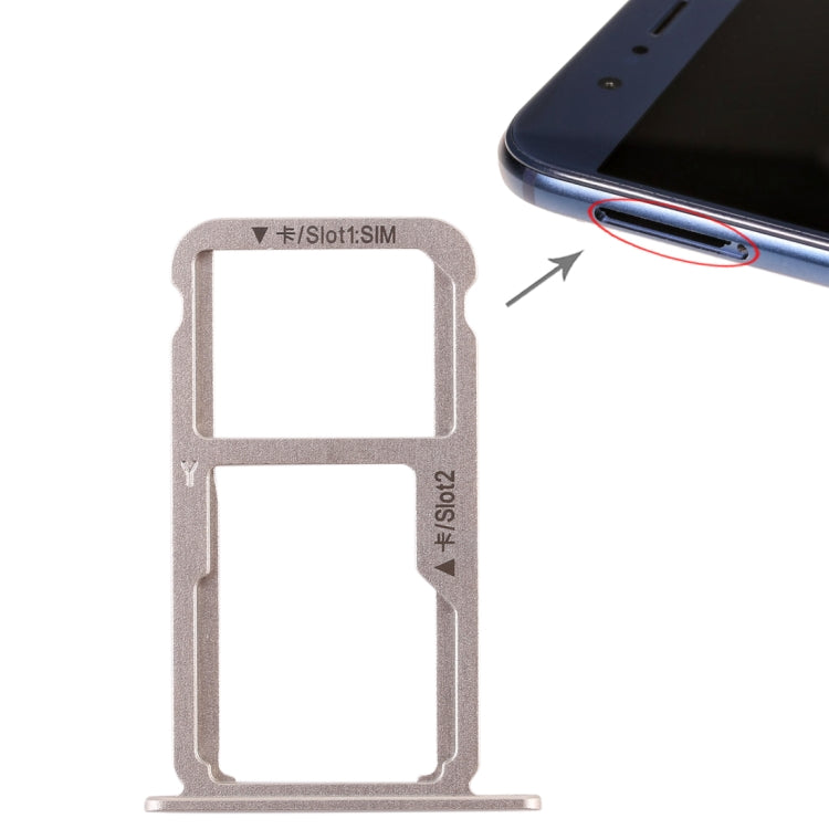 SIM Card Tray + SIM Card Tray / Micro SD Card for Huawei Honor 8 (Gold) by buy2fix